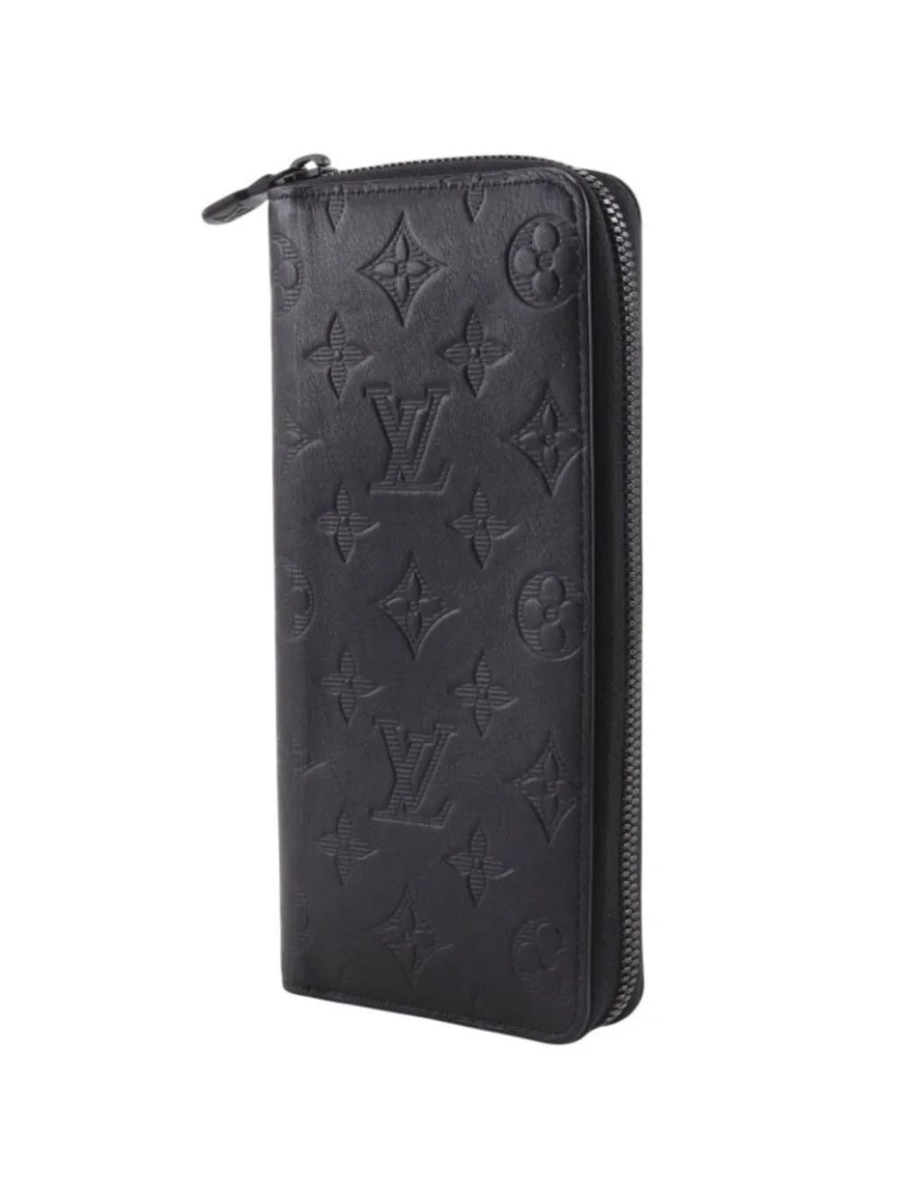 Louis Vuitton Zippy Wallet Vertical Monogram Shadow Leather Noir Black